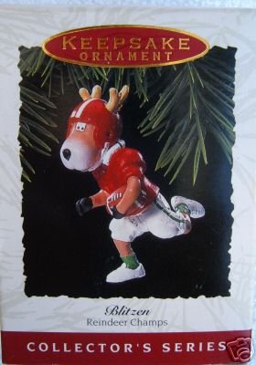 Hallmark 1993 Blitzen~8th Reindeer Champs Football Ornament