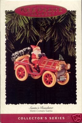Hallmark 1995 Santa's Roadster~17th in Here Comes Santa Series~Christmas Ornament