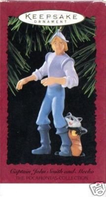 Hallmark 1995 Captain John Smith and Meeko~Pocahontas Christmas Ornament~Disney