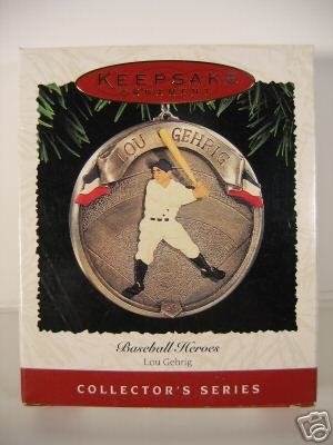 Hallmark, 1995 Baseball Heroes, Lou Gehrig Ornament