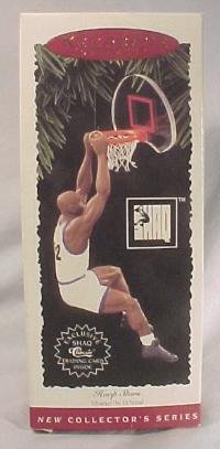 Hallmark, 1995 Hoop Stars~SHAQ~Christmas Ornament w/ Trading Card~Basketball~SHAQUILLE O'NEAL