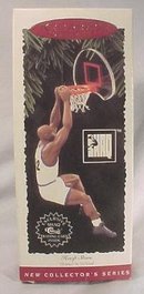 Hallmark, 1995 Hoop Stars~SHAQ~Christmas Ornament w/ Trading Card~Basketball~SHAQUILLE O'NEAL
