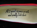 2008 Hallmark Peace Red High Heel Shoe Christmas Ornament