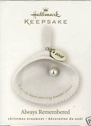 2008 Hallmark ALWAYS REMEMBERED Porcelain Christmas Ornament~Shell w/ Pearl
