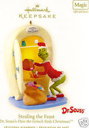 2008 Hallmark STEALING THE FEAST sound and light~Dr. Seuss Christmas Ornament