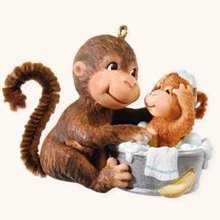 2008 HALLMARK TUB TIME~Christmas Ornament~Monkey