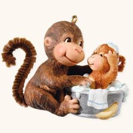 2008 HALLMARK TUB TIME~Christmas Ornament~Monkey