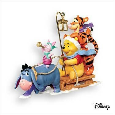 2007 Hallmark OH, WHAT FUN! Christmas Ornament~Pooh~Tigger~Eeyore~Piglet~DISNEY