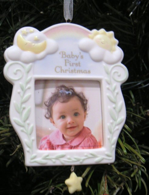 2008 Hallmark BABY'S FIRST CHRISTMAS Photo Holder Ornament