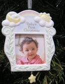 2008 Hallmark BABY'S FIRST CHRISTMAS Photo Holder Ornament