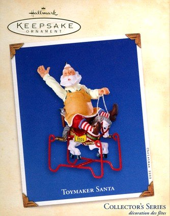 2003 Hallmark TOYMAKER SANTA~4th in Series Christmas Ornament~Hobby Horse