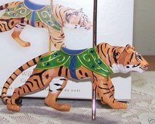 2008 Hallmark WILD TIGER Christmas Ornament~Carousel Ride Series