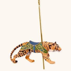 2008 Hallmark WILD TIGER Christmas Ornament~Carousel Ride Series