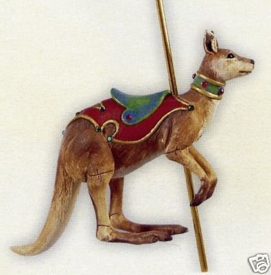 2008 Hallmark HAPPY KANGAROO Christmas Ornament~Carousel Ride Series