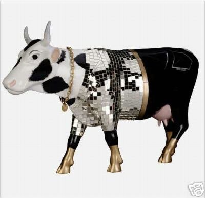 Cow Parade~DISCO COW~Resin Figurine