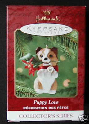 2001 Hallmark PUPPY LOVE Sheltie Dog~#11 Christmas Ornament