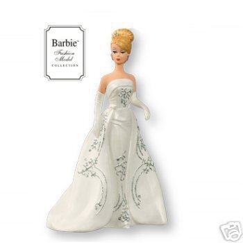 2007 Hallmark Porcelain JOYEUX BARBIE Club Exclusive Christmas ORNAMENT