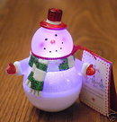 2008 Wobbles Snowman Snow Globe~Color Changing Roly-Poly Wobbling Snowglobe