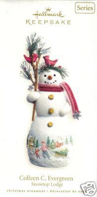 2007 Hallmark COLLEEN C. EVERGREEN~Porcelain Christmas Ornament~#3 Snowtop Lodge Series