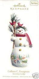 2007 Hallmark COLLEEN C. EVERGREEN~Porcelain Christmas Ornament~#3 Snowtop Lodge Series