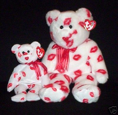 Ty Valentine SMOOCH Beanie BUDDY BEAR~ Plush