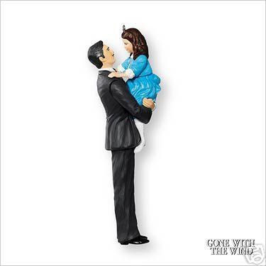 2007 Hallmark RHETT BUTLER and BONNIE BLUE~Gone with the Wind Christmas Ornament