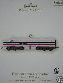 2007 Hallmark Lionel FREEDOM TRAIN LOCOMATIVE Christmas Ornament~12th