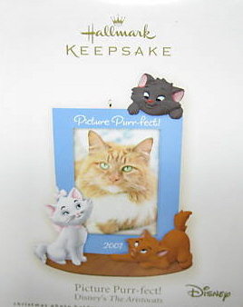 2007 Hallmark PICTURE PURR-FECT! Christmas Ornament~Phoro Holder or Magnet~Disney's Aristocats