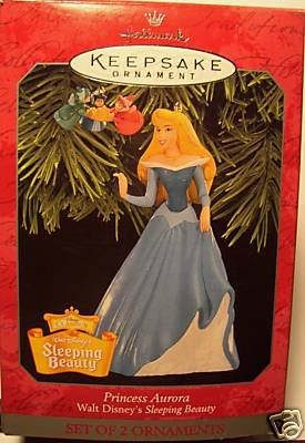 1998 Hallmark SLEEPING BEAUTY~PRINCESS AURORA~Disney~set of 2