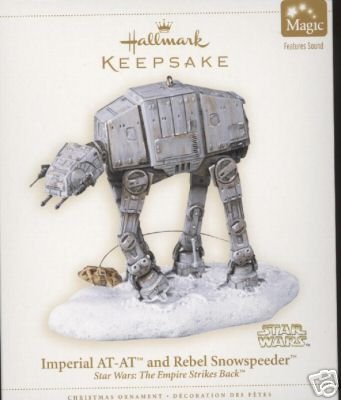 2006 Hallmark Star Wars IMPERIAL AT-AT AND REBEL SNOWSPEEDER ~Sound~ Christmas Ornament