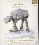 2006 Hallmark Star Wars IMPERIAL AT-AT AND REBEL SNOWSPEEDER ~Sound~ Christmas Ornament