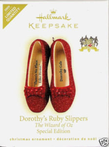 NEW! 2009 Hallmark DOROTHY'S RUBY SLIPPERS~Wizard of Oz~Special Ed ~Christmas Ornament~