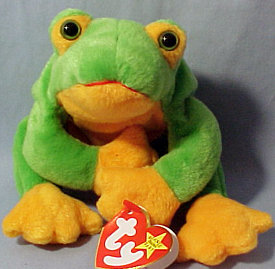 Ty SMOOCHY Beanie Baby Frog~New w/ Tags