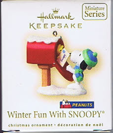 2007 Hallmark WINTER FUN WITH SNOOPY ~Peanuts Christmas Ornament~