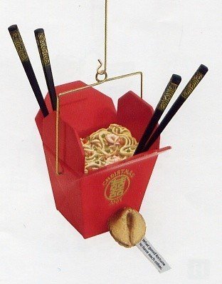 2007 Hallmark HOLIDAY TAKEOUT Chinese Fortune Cookie ~Christmas Ornament~