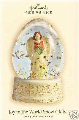 2007 Hallmark JOY TO THE WORLD SNOW GLOBE ~Christmas Ornament~