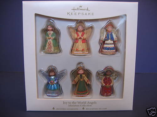 Set of 6~2007 Hallmark JOY TO THE WORLD ANGELS ~Christmas Ornaments
