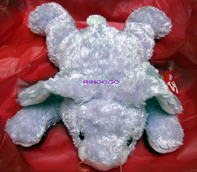 NEW! Ty HUGGYBUNNY Purple Bunny Rabbit Plush Pillow Pal/Baby Ty~Rattle