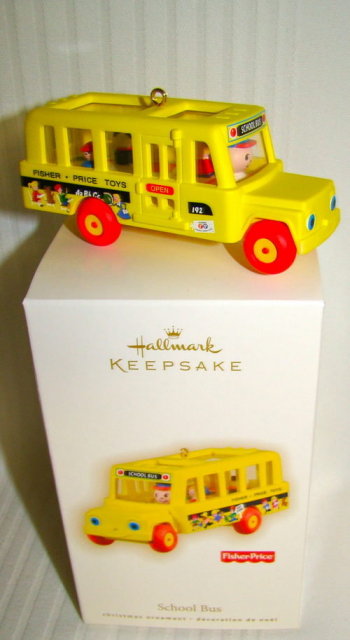 2009 Fisher Price SCHOOL BUS~Hallmark Christmas Ornament