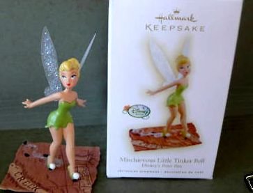2009 Hallmark MISCHIEVOUS LITTLE TINKER BELL Christmas Ornament~Disney Peter Pan