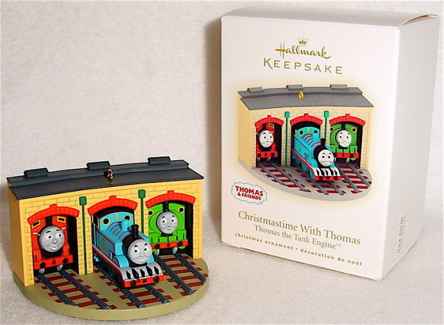 2009 Hallmark CHRISTMASTIME WITH THOMAS The Tank Christmas Ornament