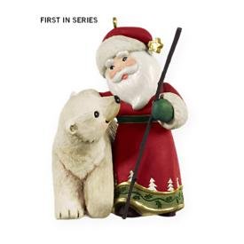 2009 Hallmark A VIST FROM SANTA Christmas ornament #1