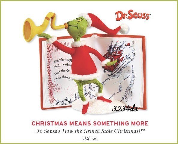 2009 Hallmark Grinch CHRISTMAS MEANS SOMETHING MORE ornament Dr Seuss