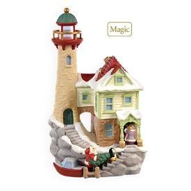 2009 Hallmark LIGHTHOUSE GREETINGS Christmas ornament~13th~Lights up