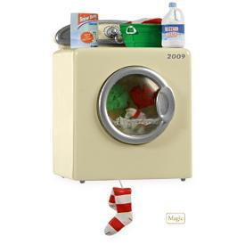 2009 Hallmark SANTA'S MERRY MACHINE(Washing Machine) MAGIC Christmas Ornament or for DOLLHOUSE
