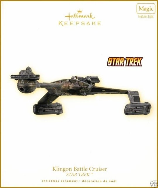 2009 Hallmark KLINGON BATTLE CRUISER Star Trek Christmas Ornament