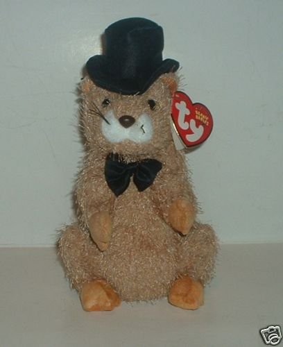 TY Beanie Baby Punxsutawn-e Phil 2004~Internet Exclusive~Groundhog Day Punxsutawney