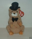 TY Beanie Baby Punxsutawn-e Phil 2004~Internet Exclusive~Groundhog Day Punxsutawney