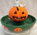Halloween Dept 56 Snoopy's Lighted TREAT Candy DISH~Peanuts