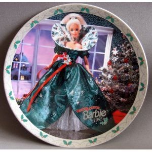 BARBIE HAPPY HOLIDAYS 1995 Enesco CHRISTMAS PLATE Rare